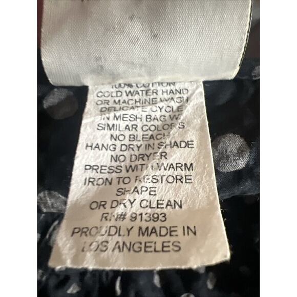 Spirit House Polka Dot Midi Dress Small Lagenlook Crinkle Cotton - Picture 5 of 5